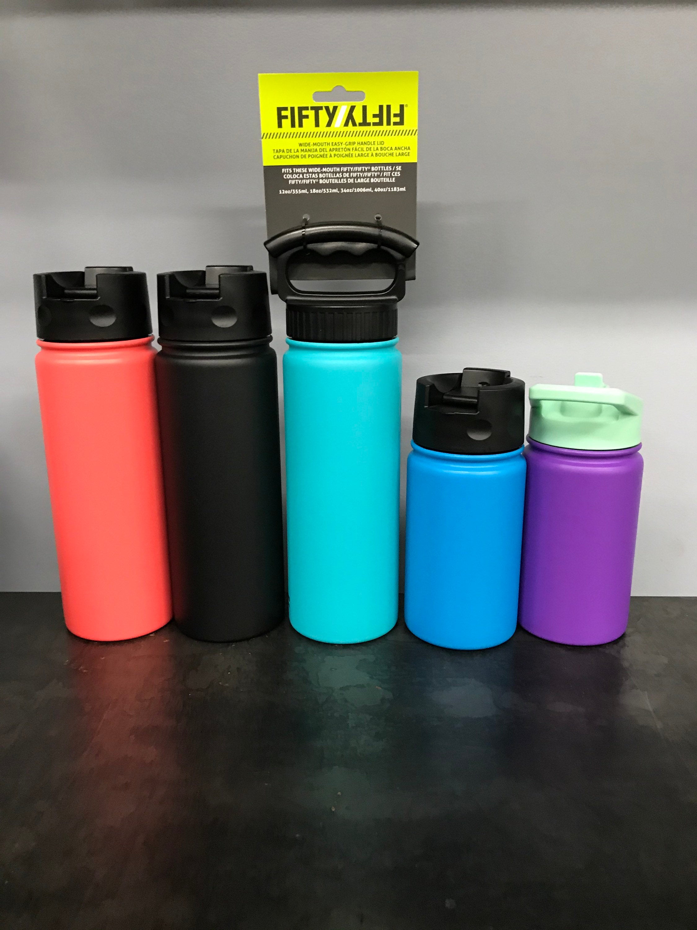 FIFTY / FIFTY coral pink double wall vacuum insulated water bottle